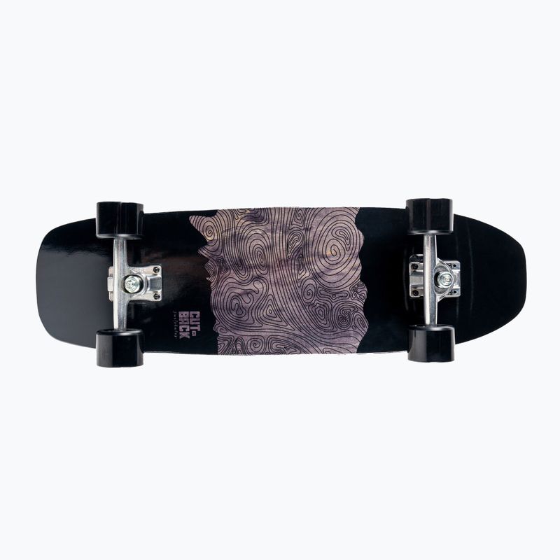 Скейтборд серфскейт Cutback Surfskate Black Wave 4