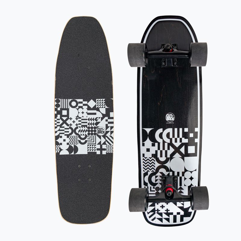 Скейтборд серфскейт Cutback B&W 32”