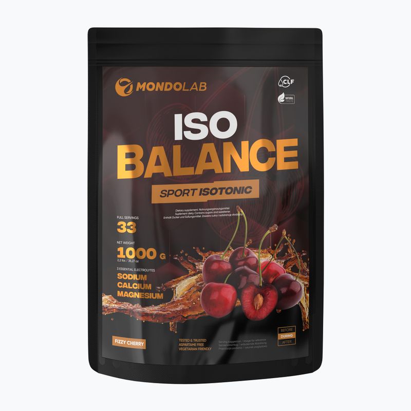 Ізотонічний напій порошковий MONDOLAB Balance Fizzy Cherry 1000g вишнева кола MND008