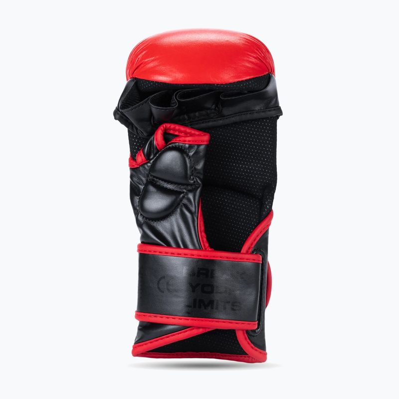 Рукавиці греплінгові DBX BUSHIDO MMA Premium чорний/червоний 3