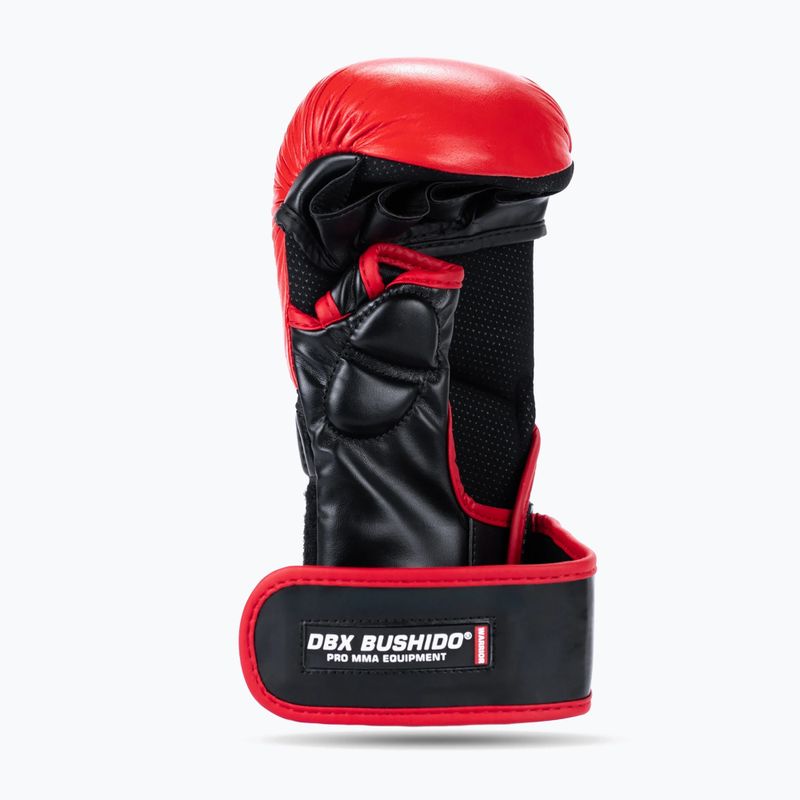 Рукавиці греплінгові DBX BUSHIDO MMA Premium чорний/червоний 10