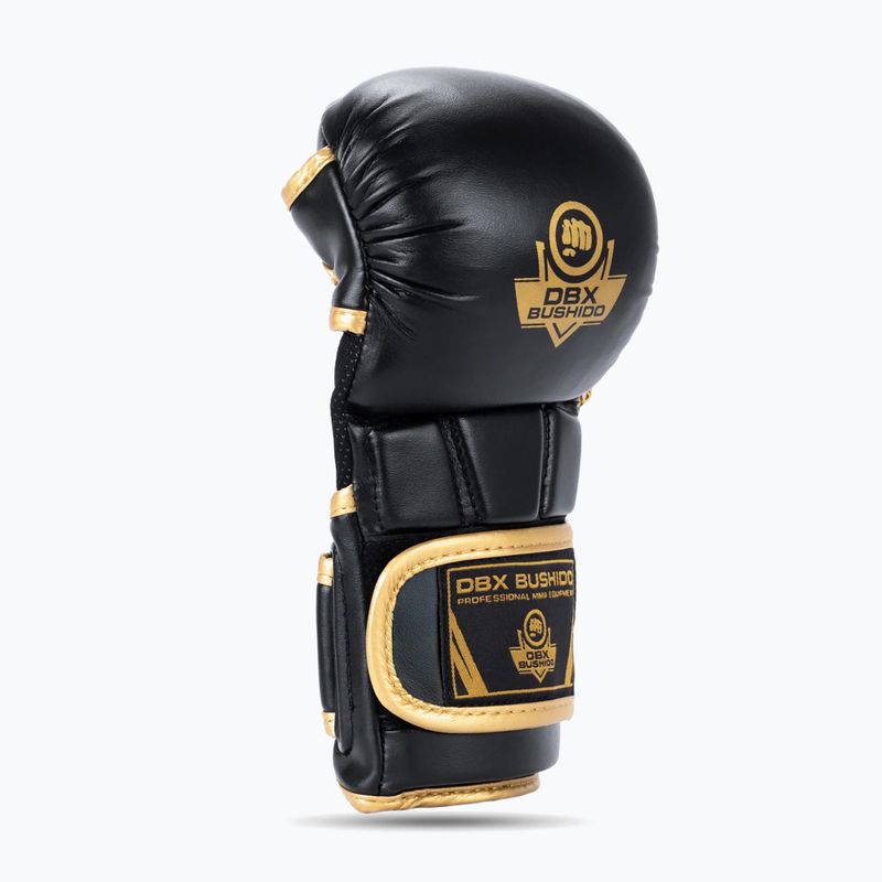 Рукавиці греплінгові DBX BUSHIDO Master MMA чорний/золотий 4