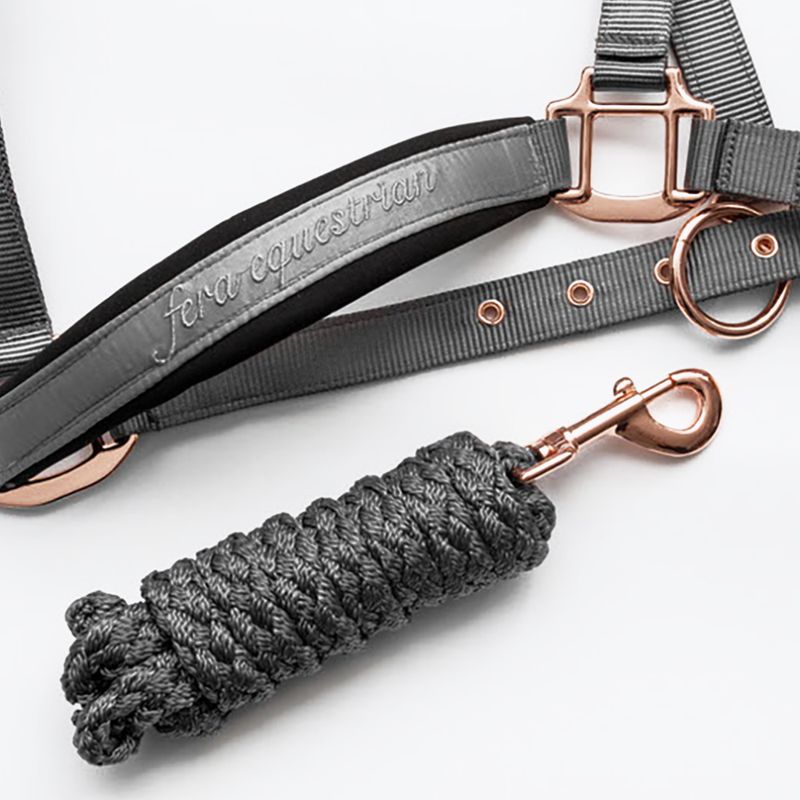 Недоуздок для коня dla konia FERA Equestrian Basic Full grey 2