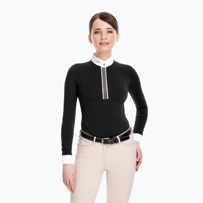 Сорочка для змагань лонгслів жіноча FERA Equestrian Stardust black