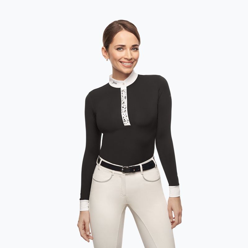 Сорочка для змагань лонгслів жіноча FERA Equestrian Nebula black