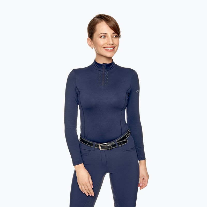 Лонгслів для верхової жіночиий FERA Equestrian Brilliant navy