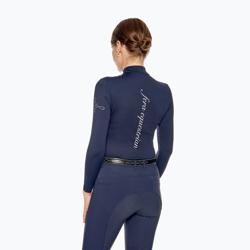 Лонгслів для верхової жіночиий FERA Equestrian Brilliant navy 3