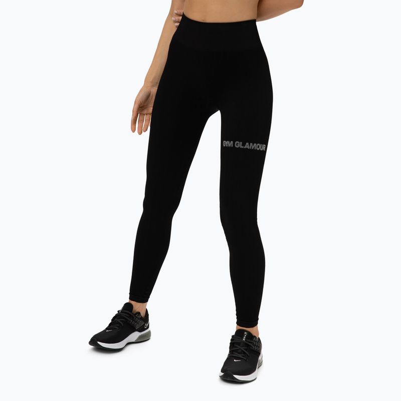 Легінси тренувальні жіночі Gym Glamour Push Up Deep Black 311