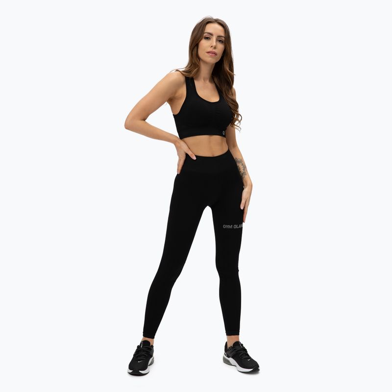 Легінси тренувальні жіночі Gym Glamour Push Up Deep Black 311 2