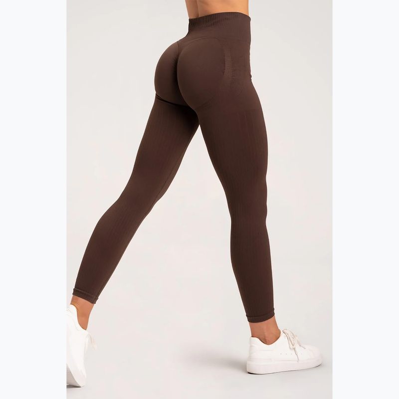 Легінси тренувальні жіночі Gym Glamour Push Up Chocolate 370 6