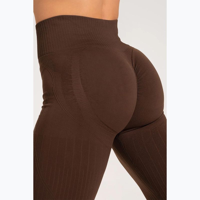 Легінси тренувальні жіночі Gym Glamour Push Up Chocolate 370 8