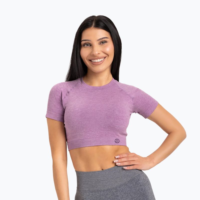 Жіноча тренувальна футболка Gym Glamour Seamless Rashguard бузковий