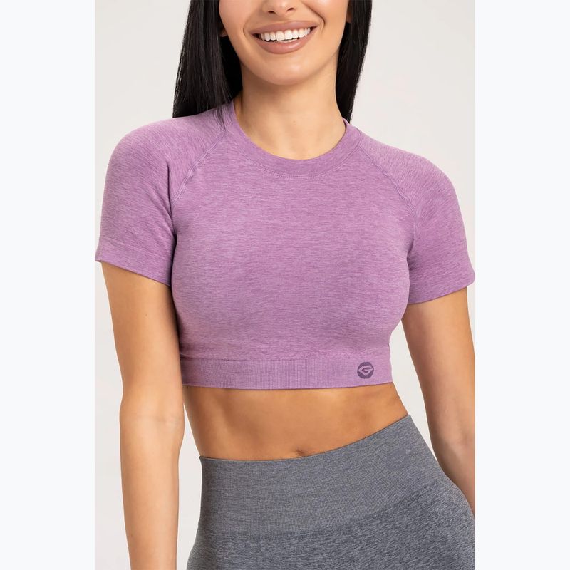 Жіноча тренувальна футболка Gym Glamour Seamless Rashguard бузковий 3