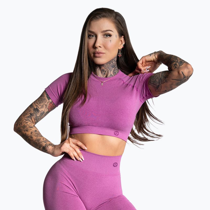 Жіноча тренувальна футболка Gym Glamour Seamless Rashguard рожева