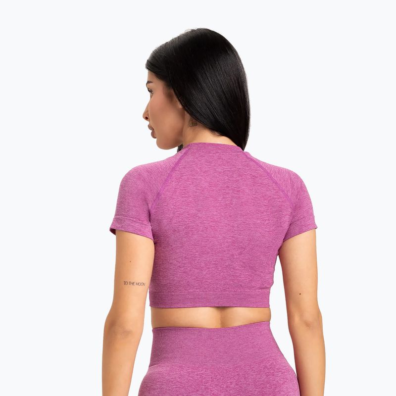 Жіноча тренувальна футболка Gym Glamour Seamless Rashguard рожева 2