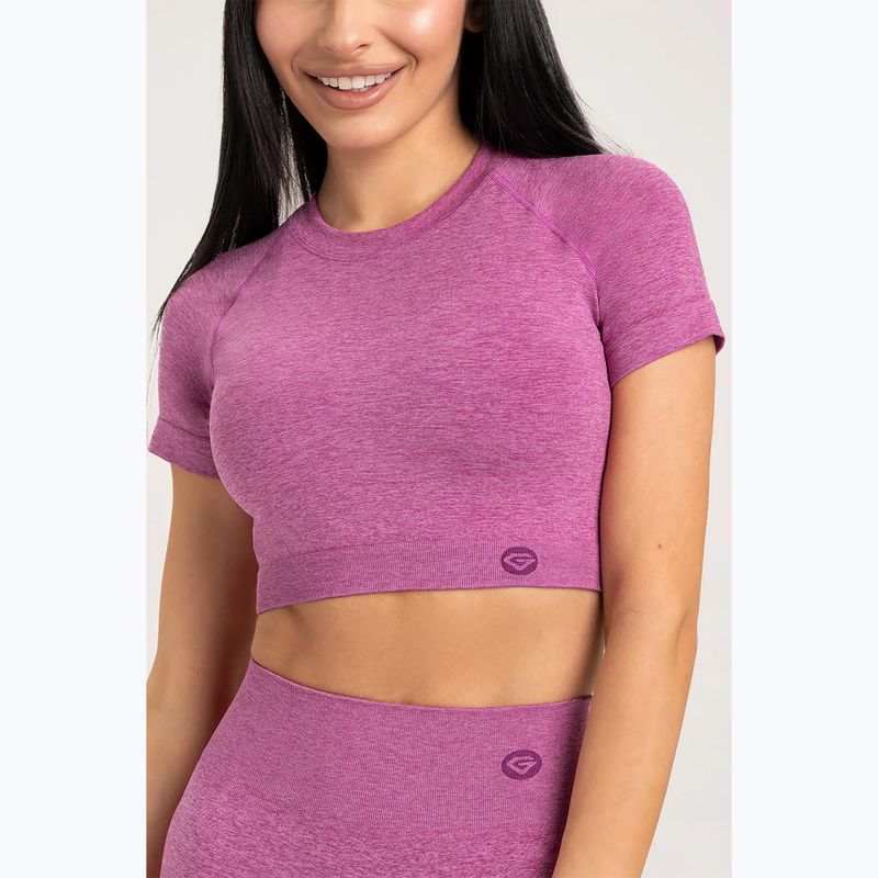 Жіноча тренувальна футболка Gym Glamour Seamless Rashguard рожева 3
