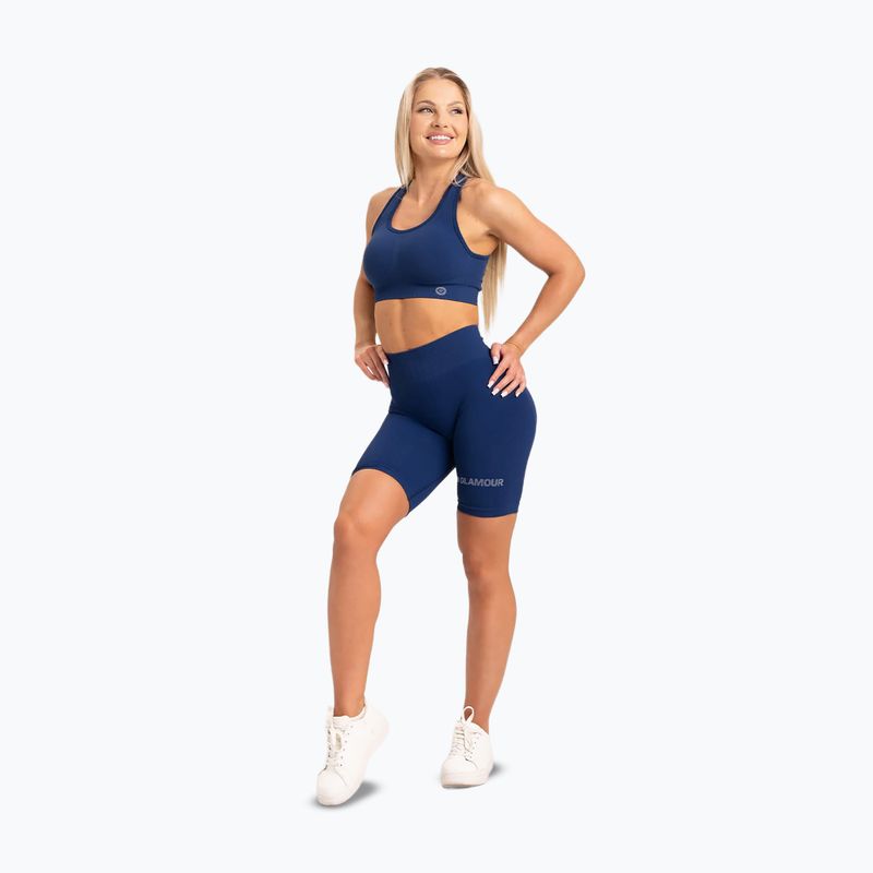 Велосипедки тренувальні жіночі Gym Glamour Push Up Classic Blue 317 12
