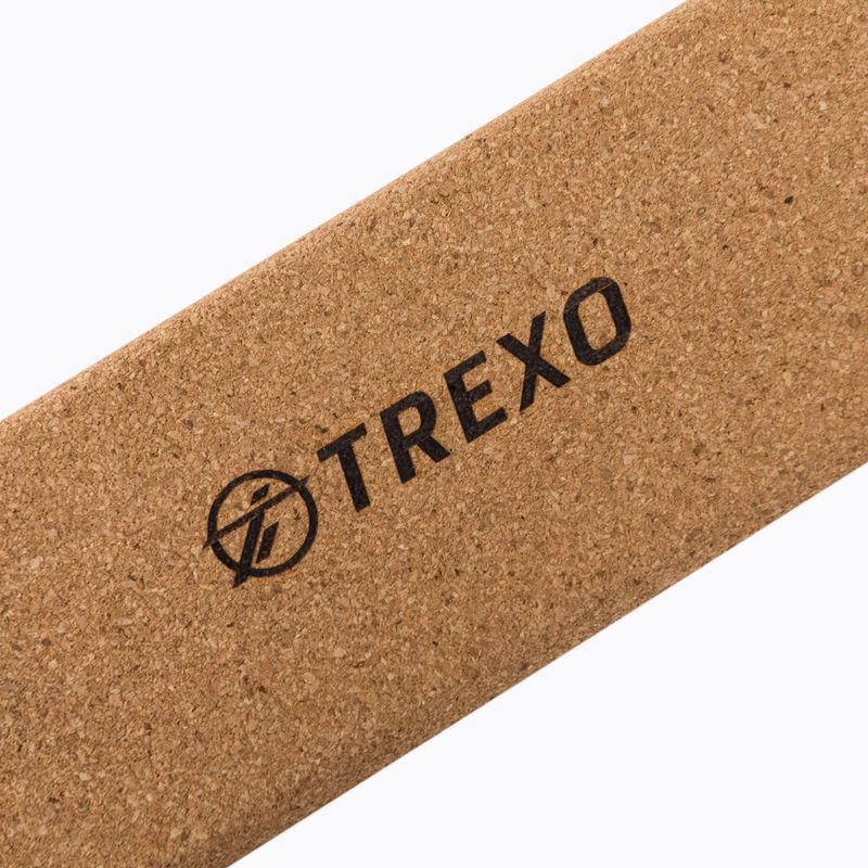 Блок для йоги TREXO коричневий YB-75 5