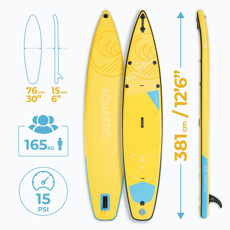 Дошка SUP AQUASTIC Touring 12'6" жовтий 18