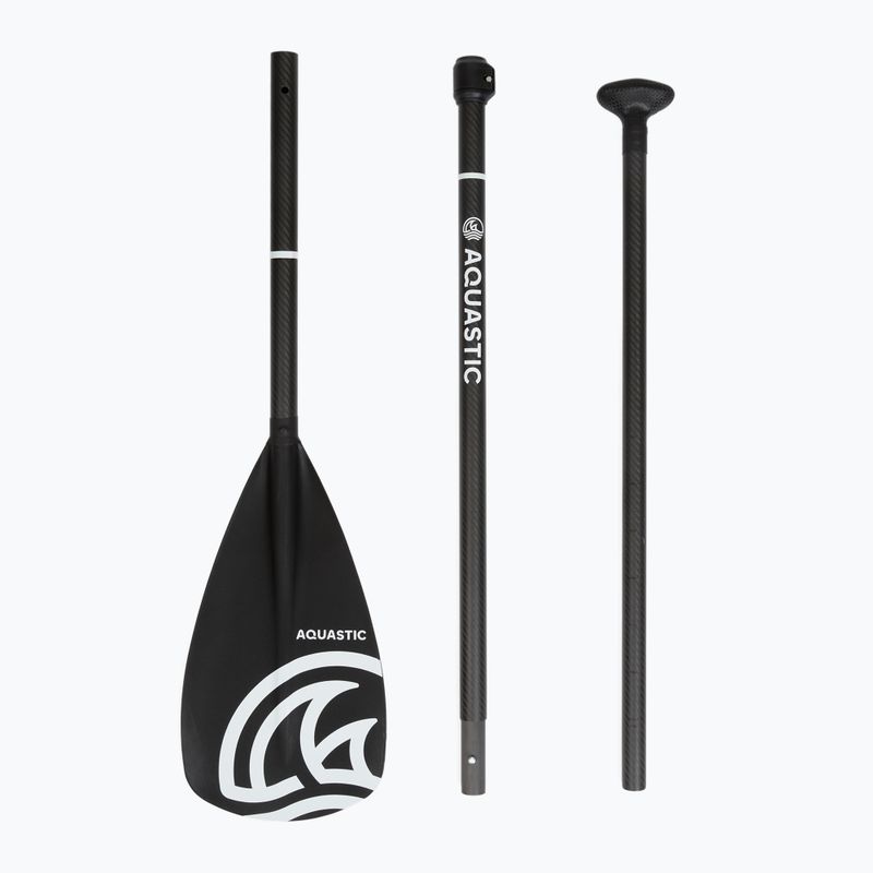 Весло SUP 3-компонентне AQUASTIC SUP волокно + карбон чорний 4