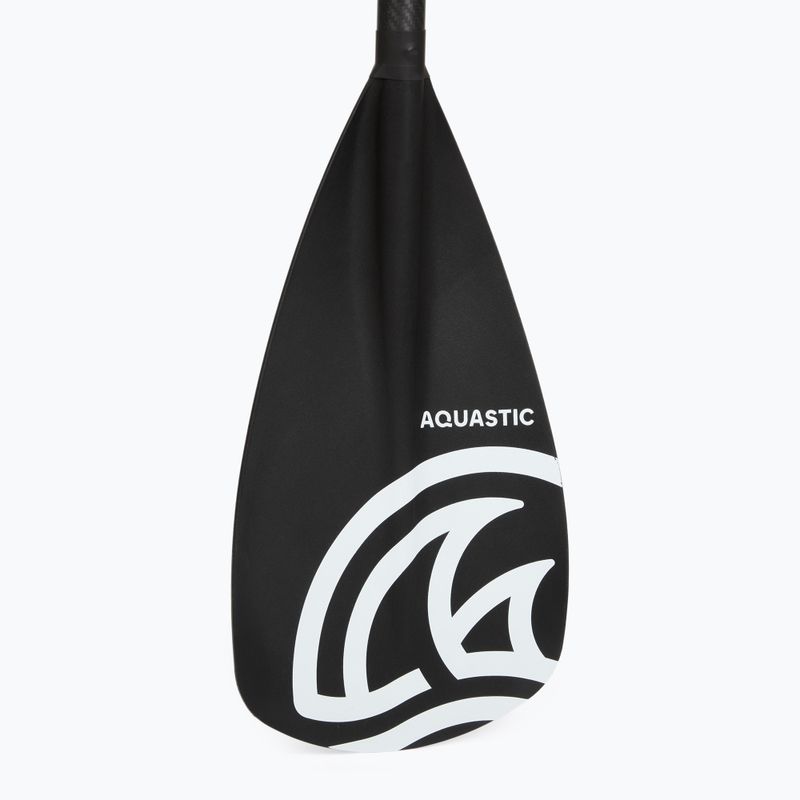 Весло SUP 3-компонентне AQUASTIC SUP волокно + карбон чорний 8