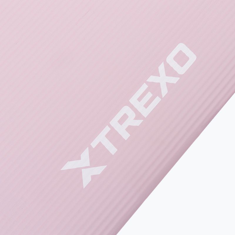 Килимок для тренувань XTREXO NBR 15 мм з ременем рожевий 5