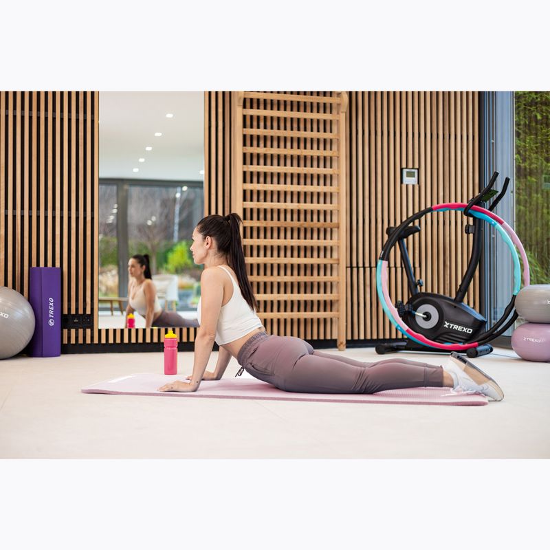 Килимок для тренувань XTREXO NBR 15 мм з ременем рожевий 11