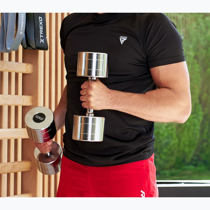 Гантелі хромовані XTREXO 2x12 кг срібний 7