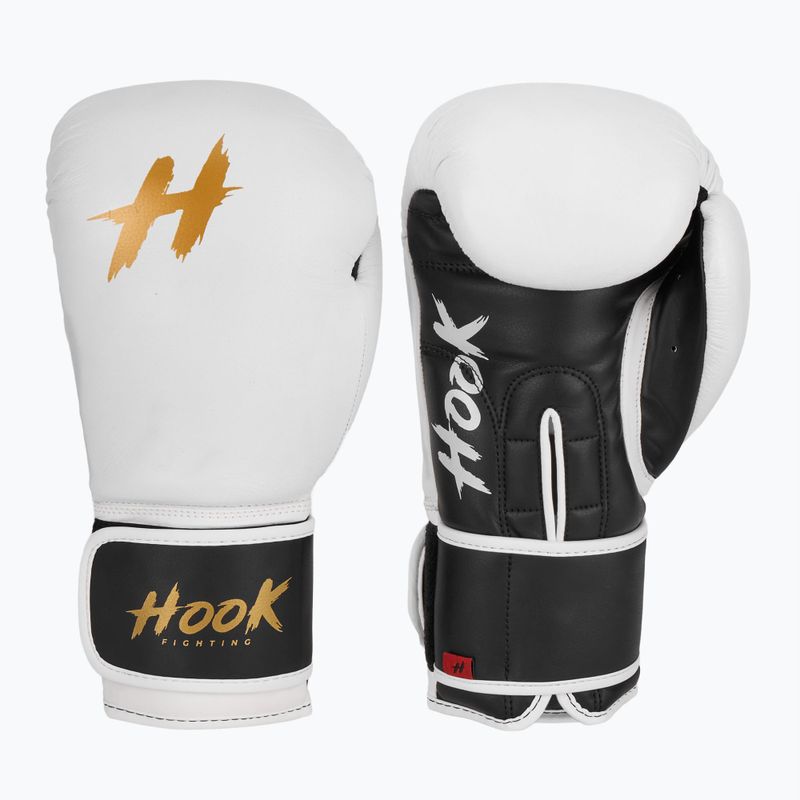 Рукавиці боксерські HOOK FIGHTING Ready to Fight шкіряні білий