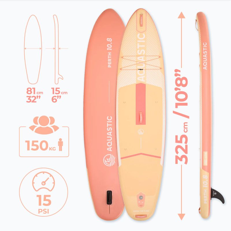 Набір дошка SUP надувна AQUASTIC Perth 10'8" allround orange 16