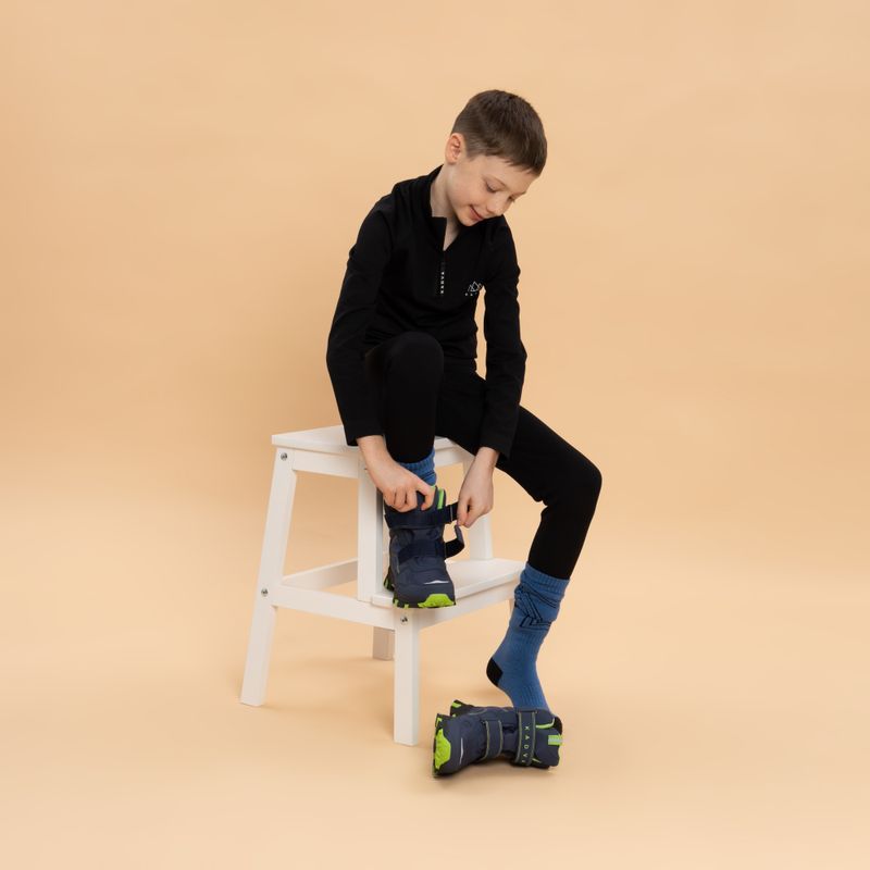 Дитячі снігоступи KADVA Snowey Mid WaterProof темно-синій/зелений 10