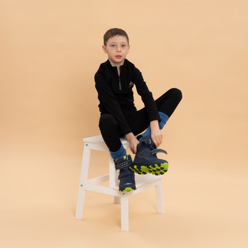 Дитячі снігоступи KADVA Snowey Mid WaterProof темно-синій/зелений 11