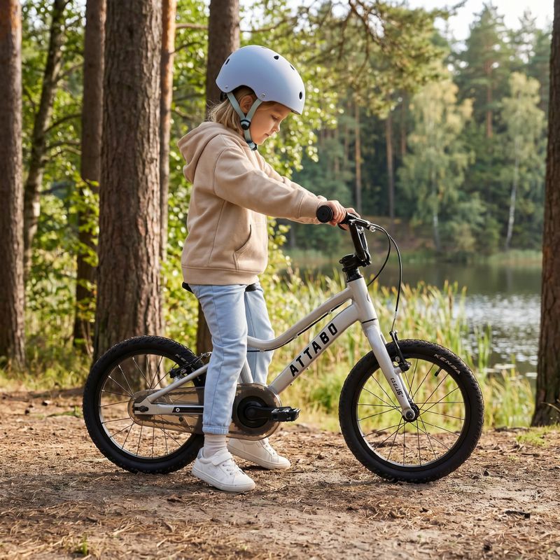 Велосипед дитячий ATTABO EASE 16" 7,3 кг срібний 7