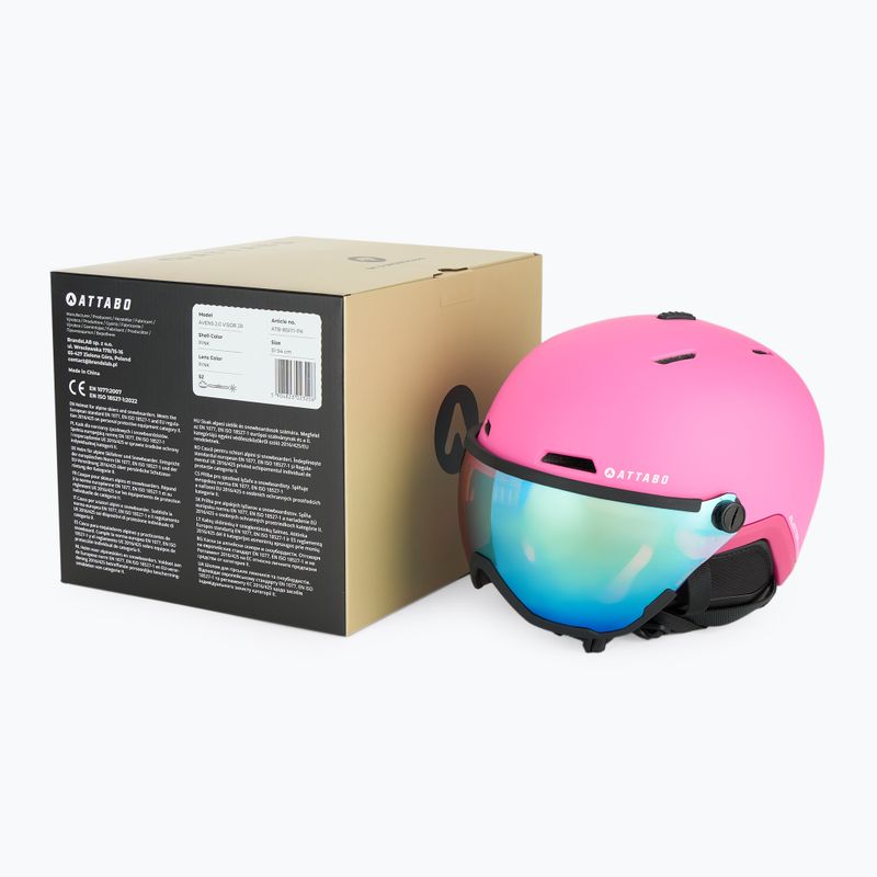 Шолом гірськолижний дитячий ATTABO Avens 2.0 Jr Visor рожевий 14