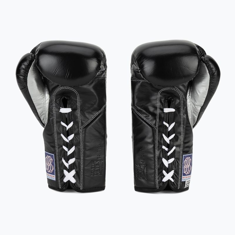 Рукавиці боксерські Cleto Reyes Thumb in Cow Leather black/silver 3