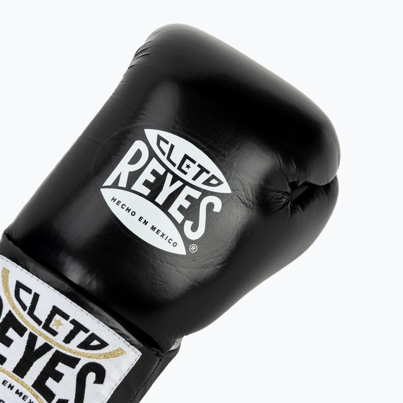 Рукавиці боксерські Cleto Reyes Thumb in Cow Leather black/silver 5