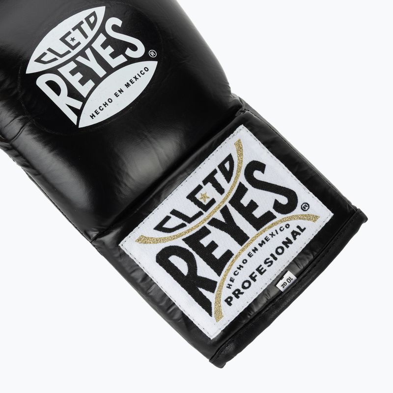 Рукавиці боксерські Cleto Reyes Thumb in Cow Leather black/silver 6