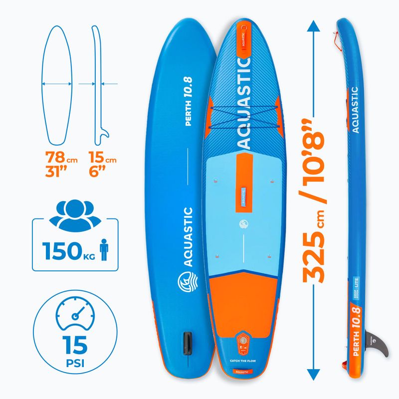 Дошка SUP AQUASTIC Perth 10'8" блакитний 17