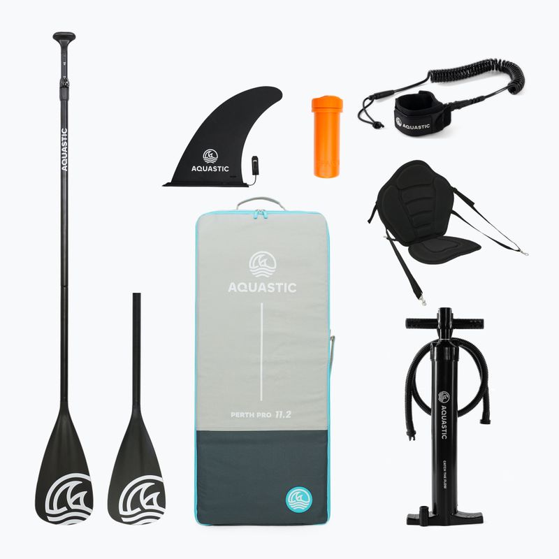 Набір дошка SUP надувна AQUASTIC Perth Pro 11'2" all-round green 16