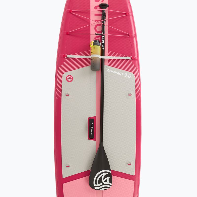 Набір дошка SUP надувна AQUASTIC Compact 9'6" pink 10