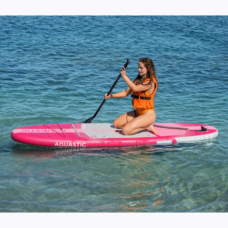 Набір дошка SUP надувна AQUASTIC Compact 9'6" pink 19