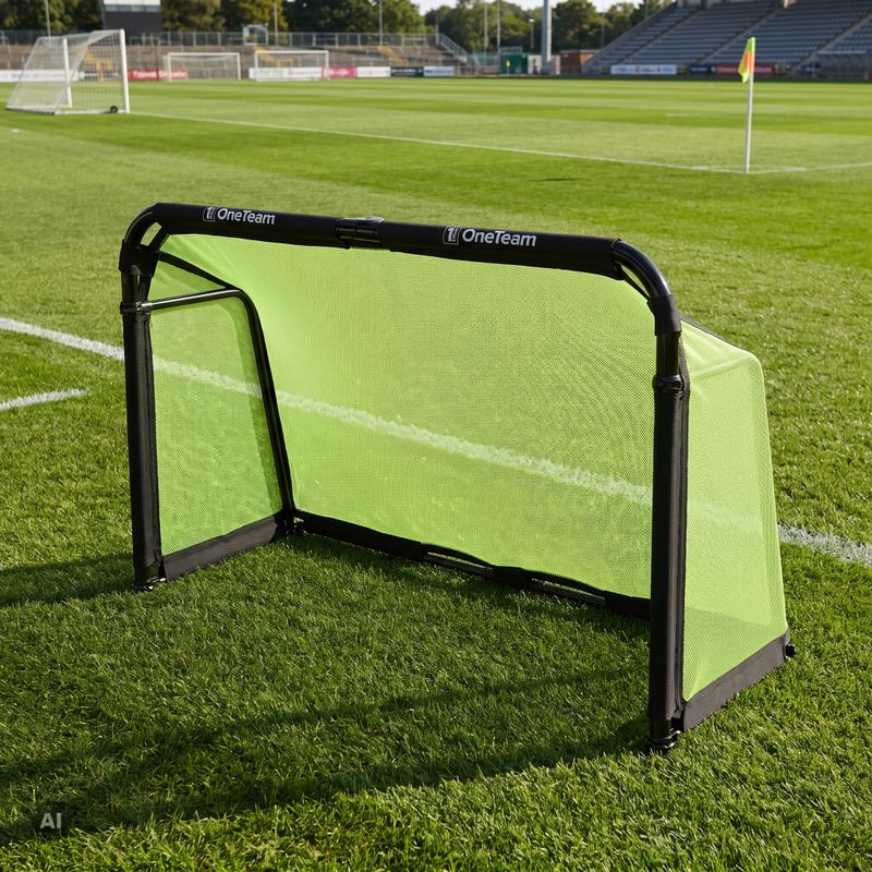 Ворота футбольні OneTeam SWIFTGOAL 180 x 120 cm foldable black/green 4