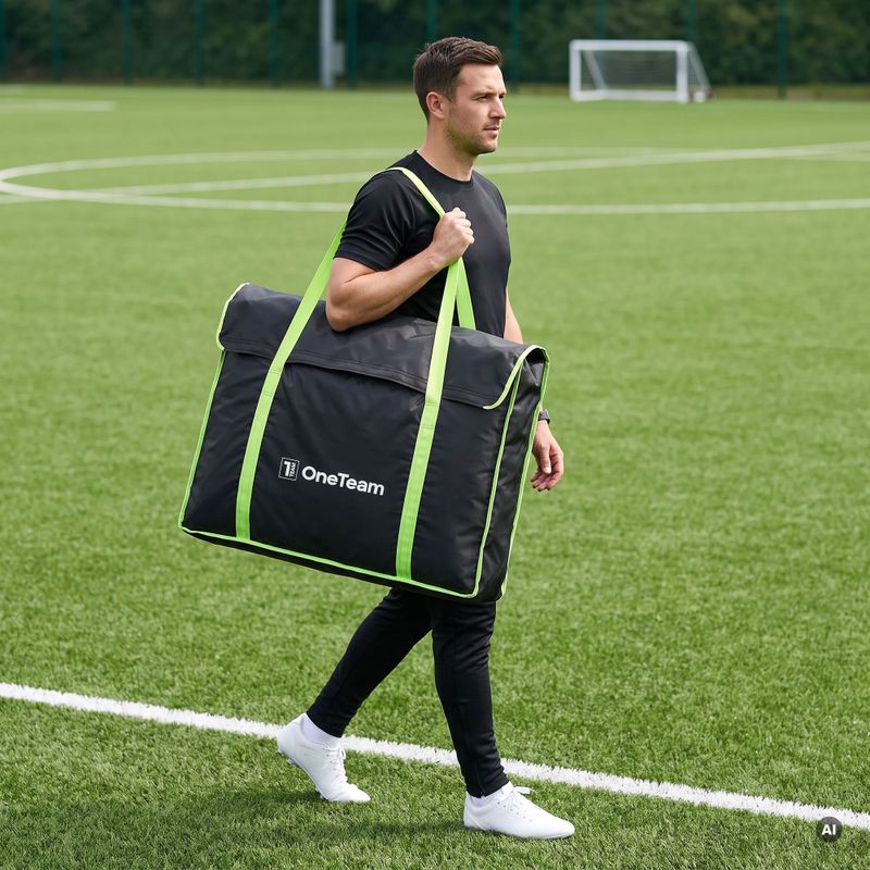 Сумка для перенесення воріт OneTeam Swiftgoal 120 x 70 cm black/green 3