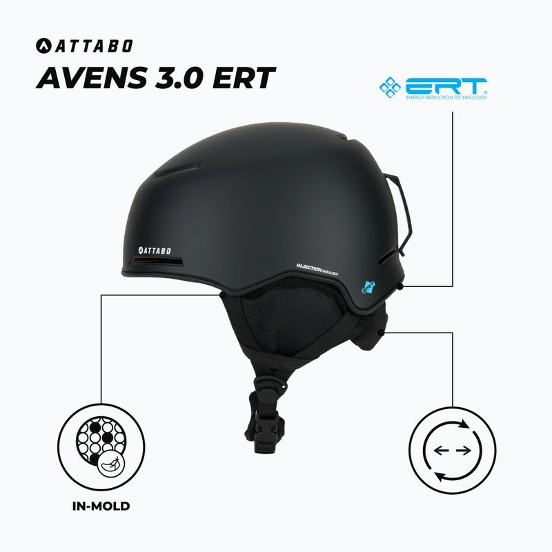 Шолом гірськолижний ATTABO Avens 3.0 ERT чорний 2