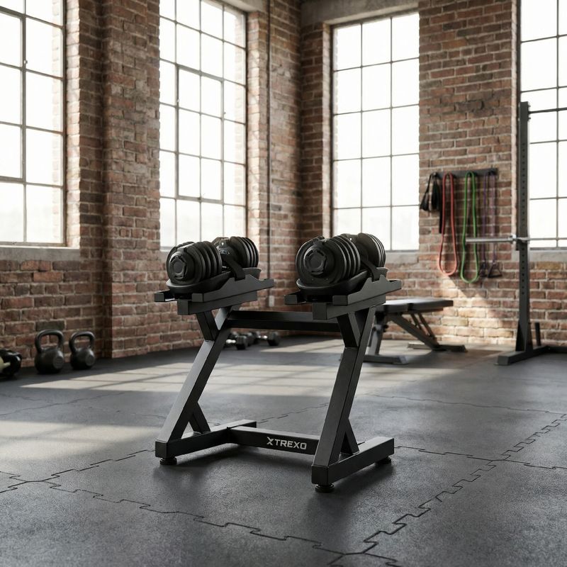 Стійка для гантелей регульованих XTREXO чорний 3