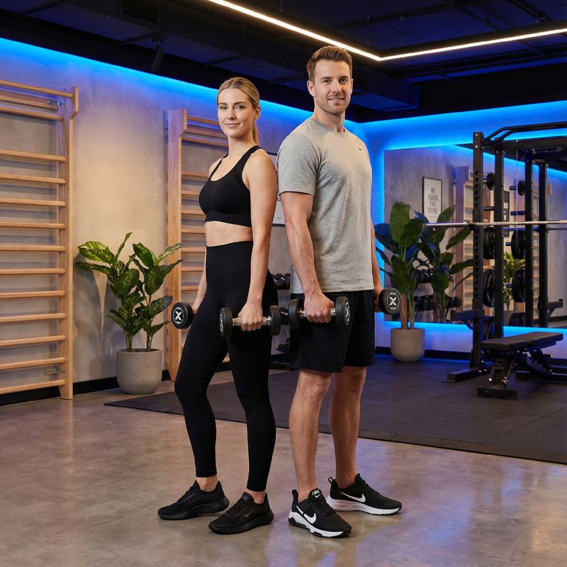 Гантеля чавунна гумована XTREXO Pro 2 кг чорний 4