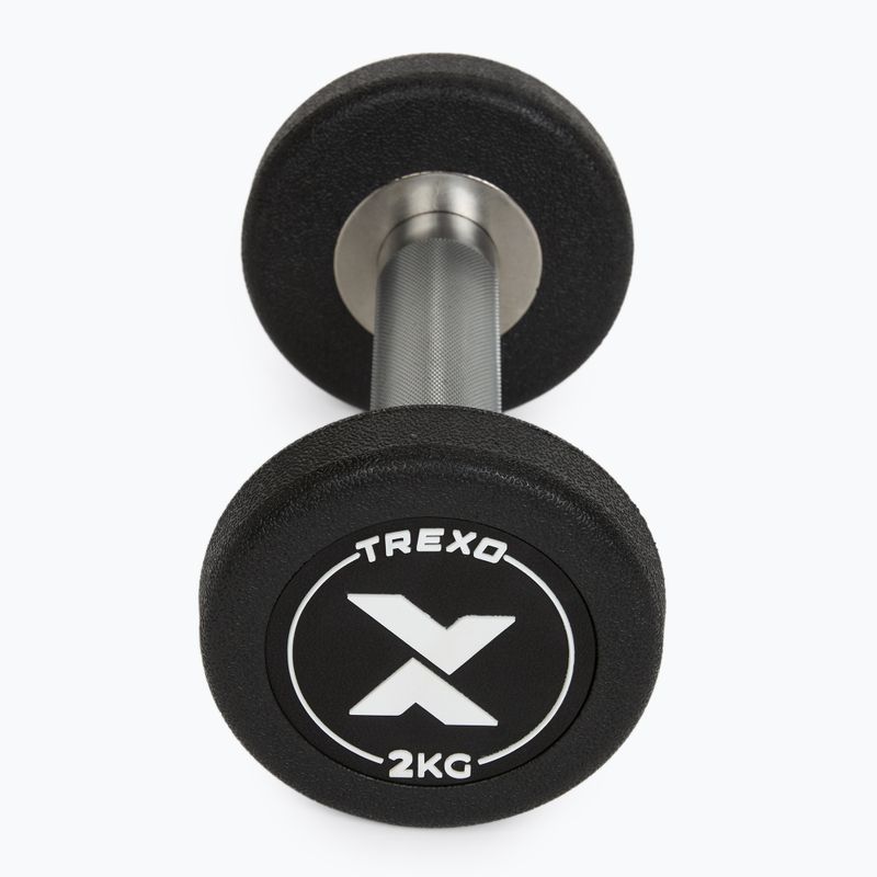 Гантель чавунний гумований XTREXO Pro 2 kg black 6