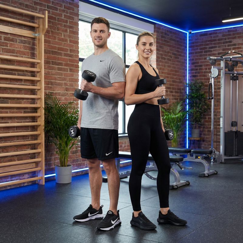 Гантель чавунний гумований XTREXO Pro 10 kg black 5