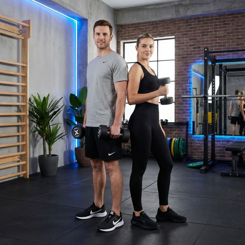 Гантель чавунний гумований XTREXO Pro 12 kg black 5