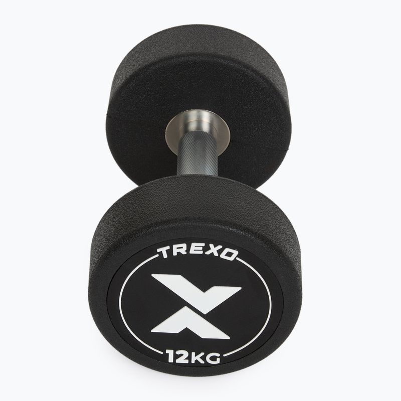 Гантель чавунний гумований XTREXO Pro 12 kg black 7
